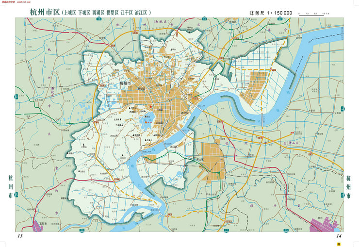 最新杭州市区地图解析与探索，探索城市脉络，一览无余