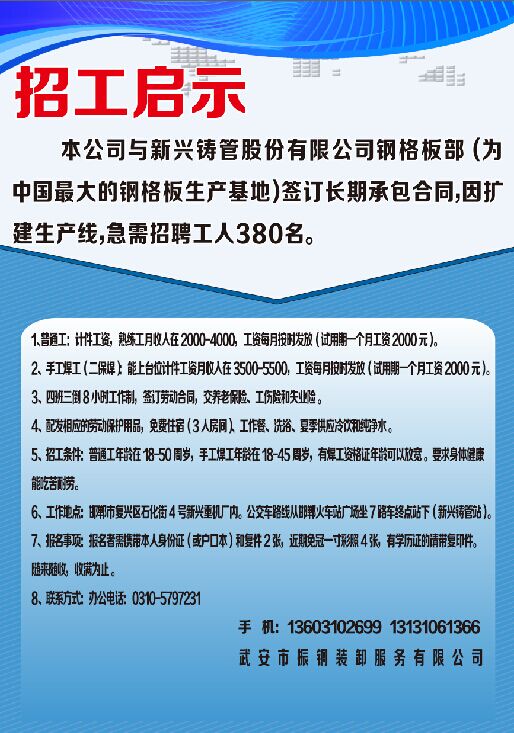 邯郸短期工招聘最新动态消息发布